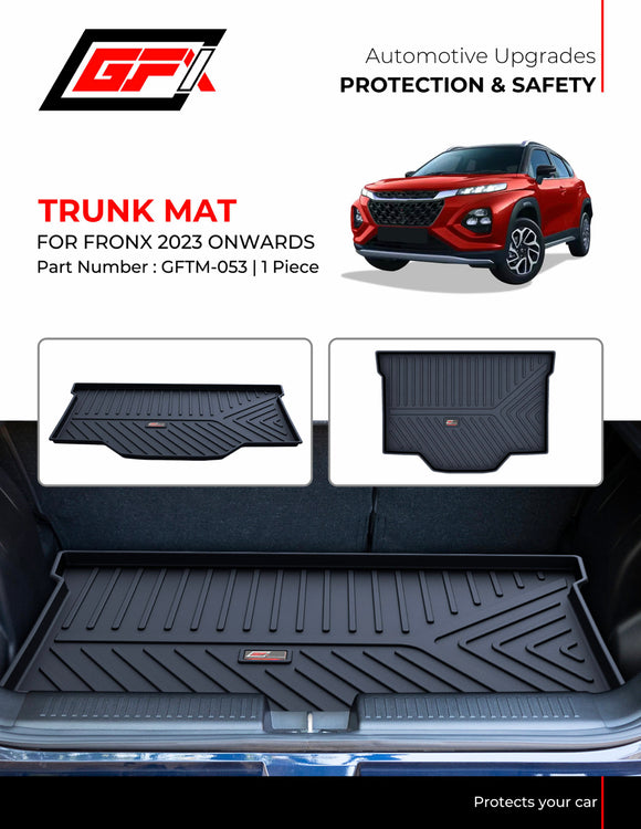 GFX Rear Waterproof Tray Boot Trunk Mat TPV Compatible with Maruti Suzuki Fronx 2023 Onwards
