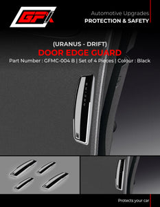 GFX Car Door Edge Guard Scratch Protector (4Pcs) (Uranus Drift-Black)
