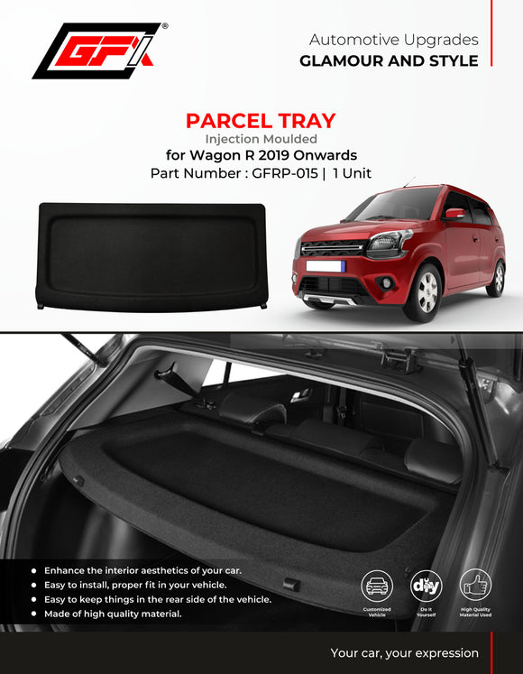 GFX Injection Moulded Parcel Tray Compatible With Wagon R 2019 Onwards, 1 Unit