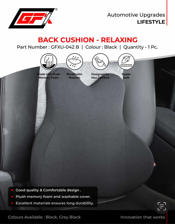 GFX Black Relaxing Back Cushions, 1 pc.