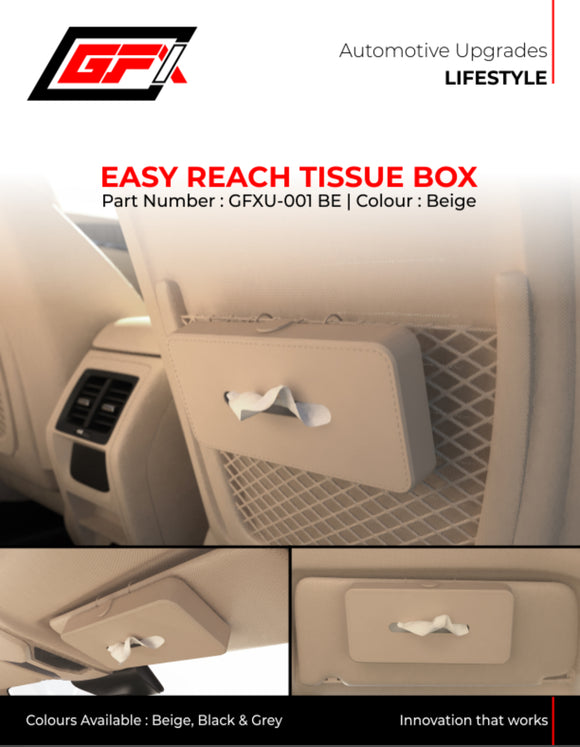 GFX Easy Reach Tissue Box - Beige, 1 Piece