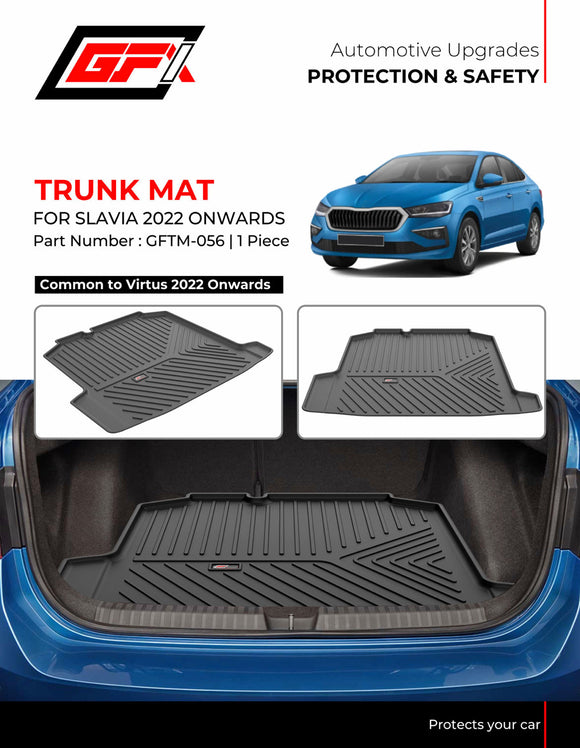 GFX Rear Waterproof Tray Boot Trunk Mat TPV Compatible with Volkswagen Virtus