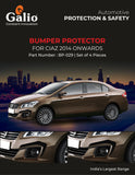 Galio Car Custom Fit Bumper Scratch Protector Compatible with Maruti Suzuki Ciaz (2014-2018), Set of 4
