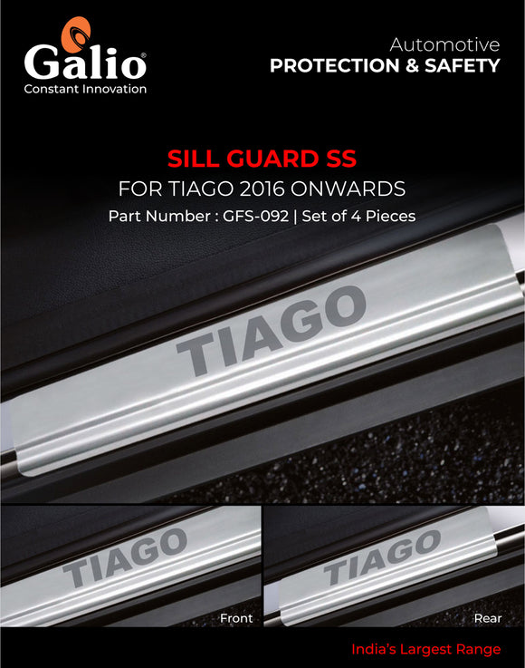 Galio Sill Guard Compatible With TATA Tiago - Set of 4 Pcs.
