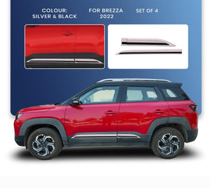 Body Side Moulding Compatible With Brezza 2022 Onwards - Set of 4 pcs.