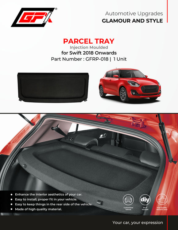 GFX Injection Moulded Parcel Tray Compatible With Swift 2018 Onwards, 1 Unit