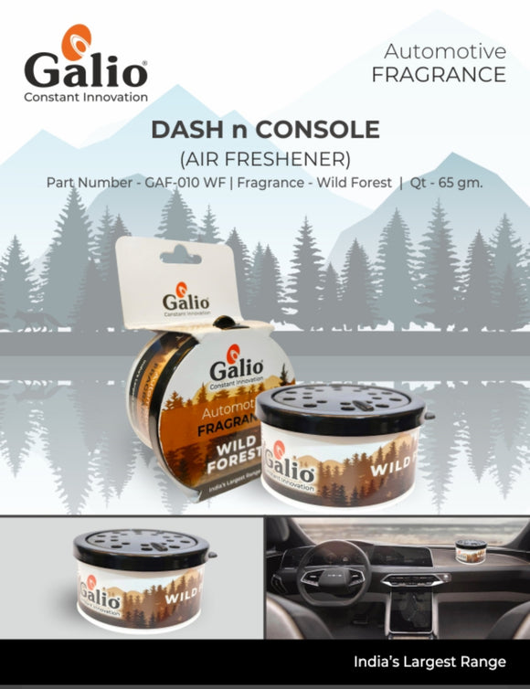 Galio Wild Forest Dash & Console Air Freshener, Qt - 65 gm