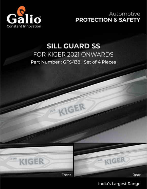 Galio Sill Guard Compatible With Renault Kiger - Set of 4 Pcs.
