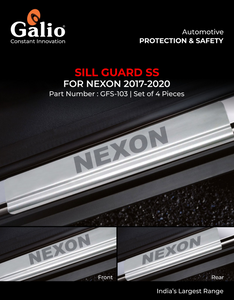 Galio Sill Guard Compatible With Maruti Suzuki Nexon 2017 Onwards - Set of 4 Pcs.