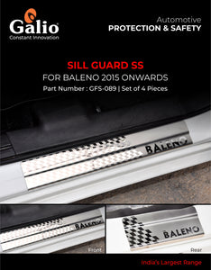Galio Sill Guard Compatible With Maruti Suzuki Baleno 2015 Onwards - Set of 4 Pcs.