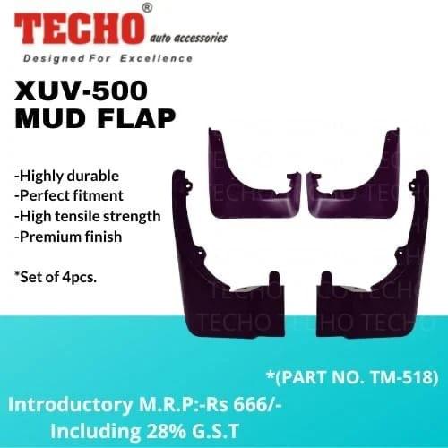 Techo Mud Guards Compatible With Mahindra XUV 500 2012 Onwards - Set Of 4