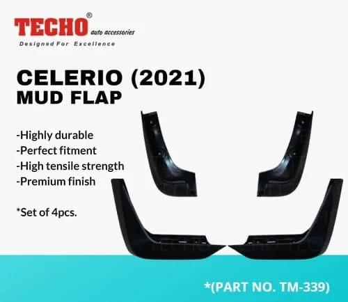 Techo Mud Guards Compatible With Maruti Suzuki Celerio 2021 Onwards - Set Of 4