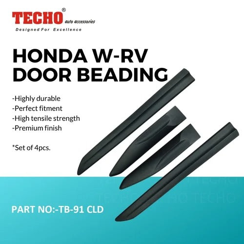 Body Side Cladding Techo Black Body Side Cladding Compatible With Honda WRV 2015 Onwards ...