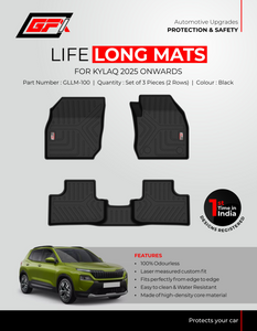 GFX Car Floor Mats Premium Life Long Foot Mats Compatible with Skoda Kylaq