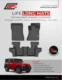 GFX Floor Mats Compatible with Mahindra Thar 2025 Onwards (Automatic), Set Of 3 Pcs.