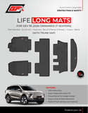 GFX Life Long Foot Mats Compatible with Mahindra XEV 9S 7 Seater 2026 Onwards including Trunk Mat - Set of 5 pcs