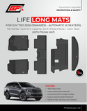 GFX Life Long Foot Mats Compatible with Mahindra XUV 7XO 6 Seater 2026 Onwards including Trunk Mat - Set of 5 pcs. (Automatic Transmission)