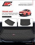 GFX Tray Boot Trunk Mat TPV Compatible with TATA Tiago 2026 Onwards, Black (Petrol Variants Only)