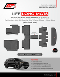 GFX Life Long Floor & Trunk Mats Compatible with KIA Sorento 2026 Onwards (DIESEL)