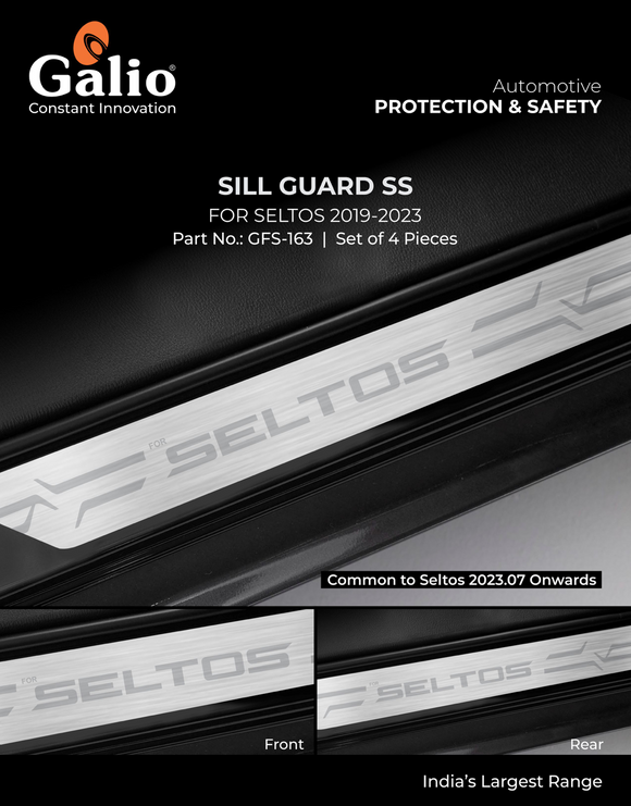 Galio Sill Guard Compatible With Kia Seltos 2019 Onwards - Set of 4 Pcs.