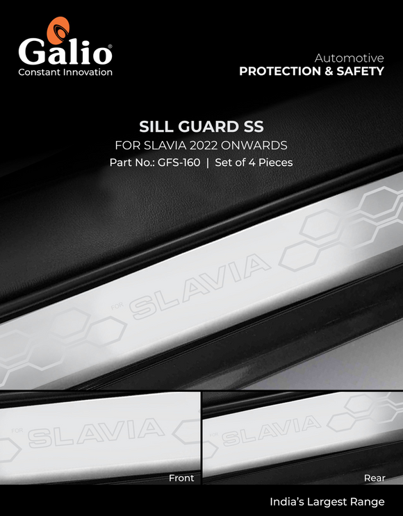 Galio Sill Guard Compatible With Skoda Slavia- Set of 4 Pcs.