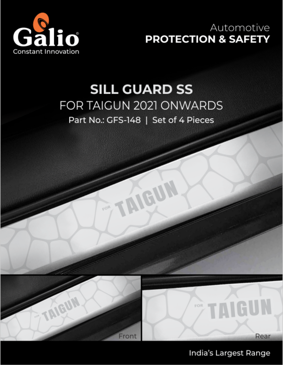 Galio Sill Guard Compatible With Volkswagen Taigun - Set of 4 Pcs ...