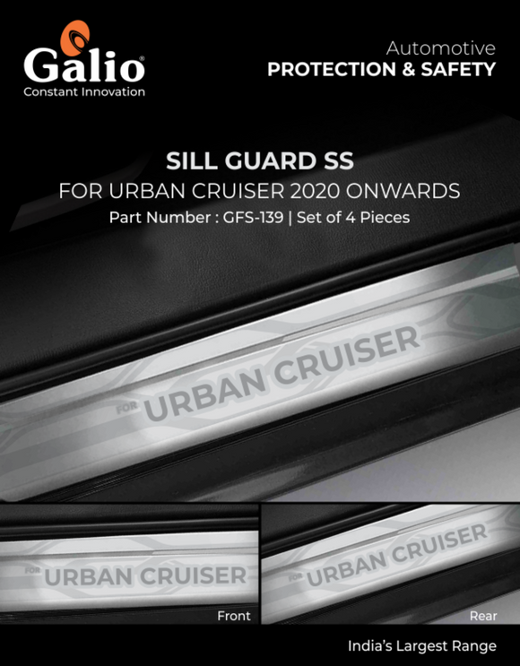 Galio Sill Guard Compatible With Toyota Urban Cruiser 2020 Onwards - Set of 4 Pcs.