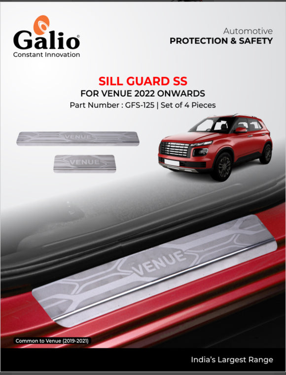 Galio Sill Guard Compatible With Hyundai Venue 2022 Onwards - Set of 4 Pcs.