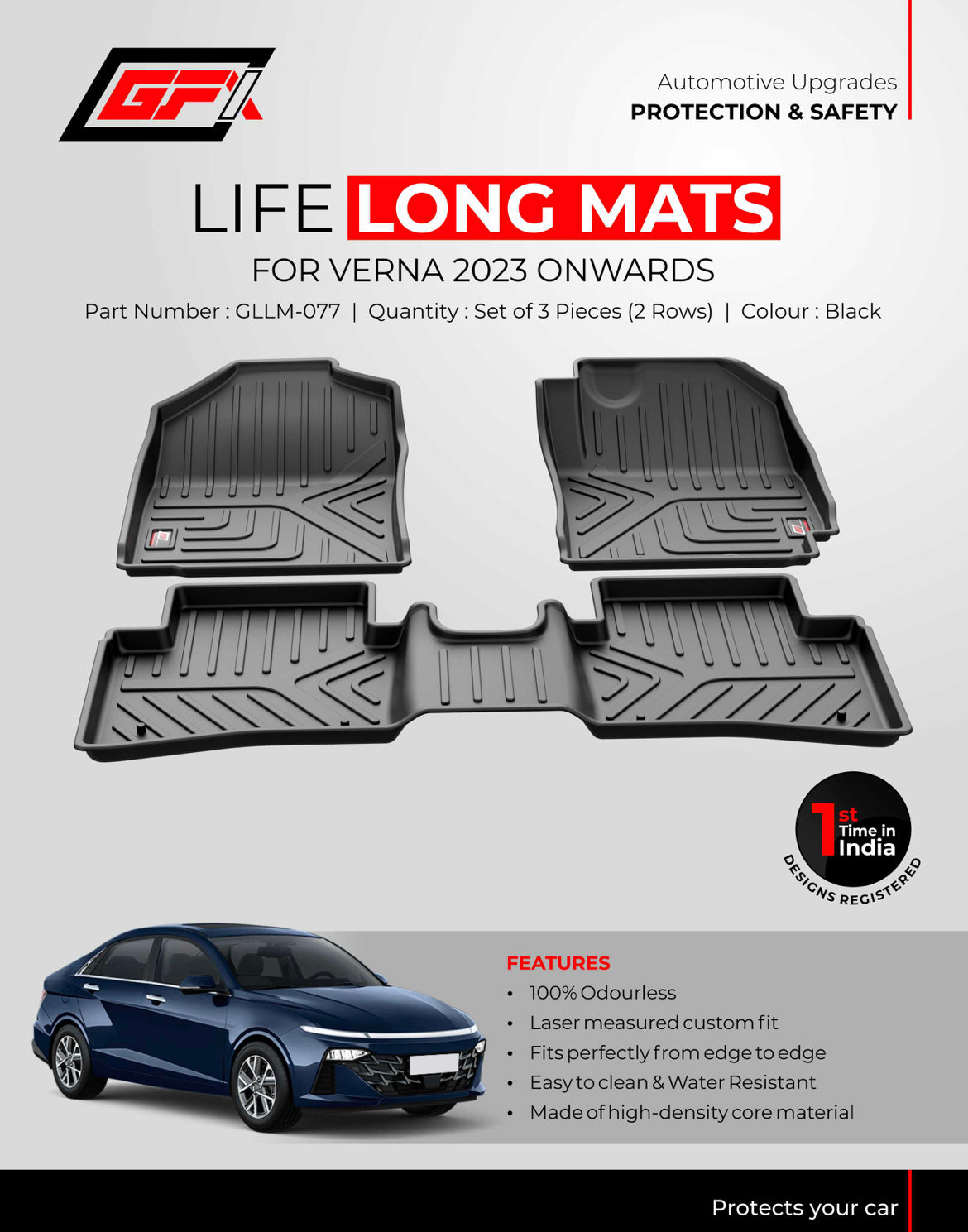 Hyundai verna deals fluidic boot mat