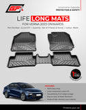GFX Car Floor Mats Premium Life Long Foot Mats Compatible with Hyundai Verna 2023 Onwards (Manual & Automatic)
