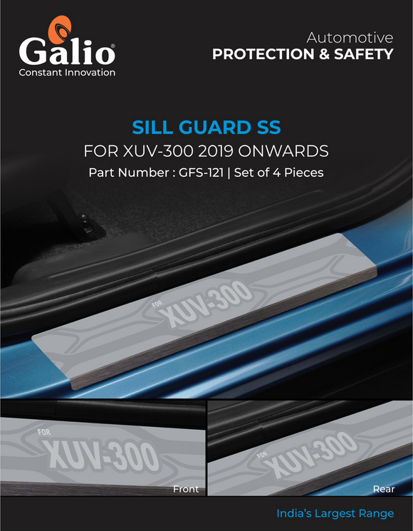 Galio Sill Guard Compatible With Mahindra XUV 300 2019 Onwards - Set of 4 Pcs.