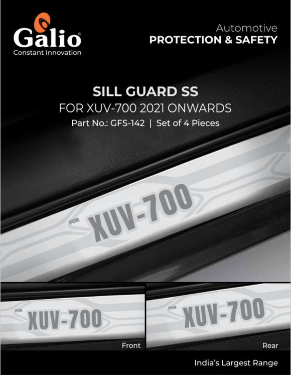Galio Sill Guard Compatible With Mahindra XUV 700 - Set of 4 Pcs.