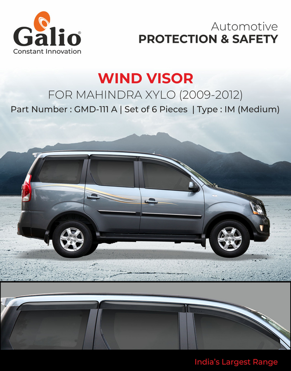 Galio Wind Visor For Mahindra Xylo - Set of 6 Pcs.