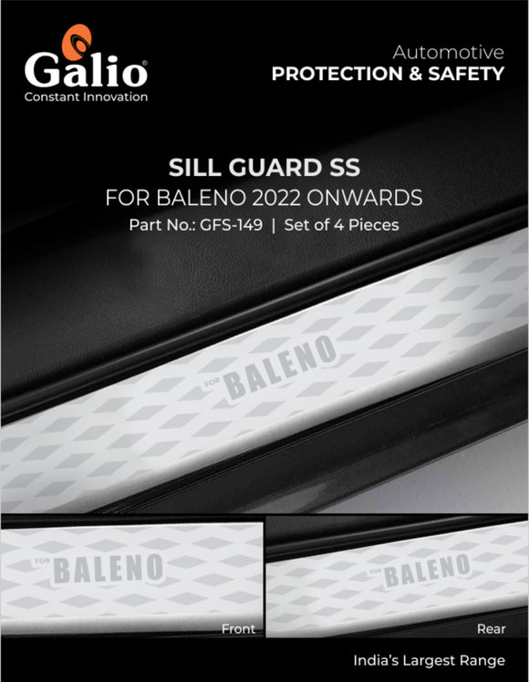 Galio Sill Guard Compatible With Maruti Suzuki Baleno 2022 Onwards - Set of 4 Pcs.