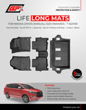 GFX Car Floor Mats Premium Life Long Foot Mats Compatible with Innova Crysta 2016 Onwards Manual (Black)