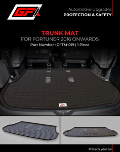 GFX Rear Tray Trunk or Boot Mat Toyota Fortuner 2016 Onwards