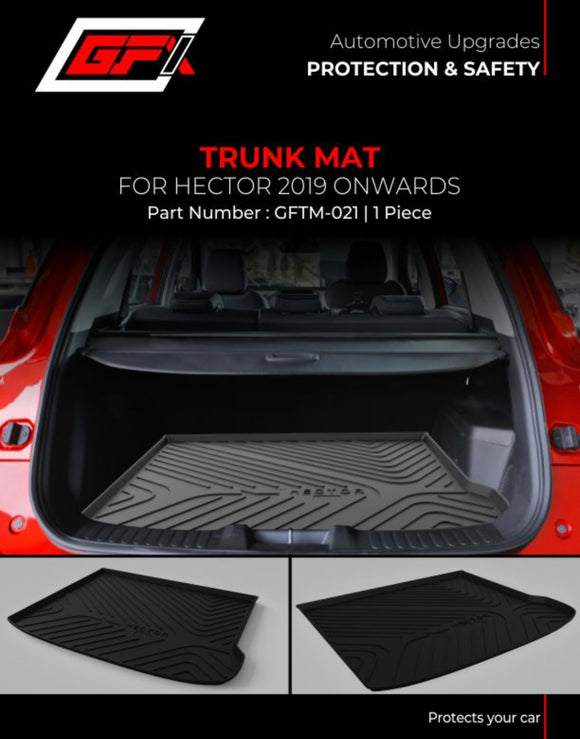 GFX Rear Tray Trunk or Boot Mat Compatible with MG Hector
