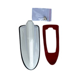 White Universal Shark Fin Roof Antenna With AM/FM Signal Receiver