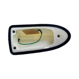 White Universal Shark Fin Roof Antenna With AM/FM Signal Receiver