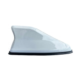 White Universal Shark Fin Roof Antenna With AM/FM Signal Receiver