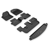 QPoMax Premium Life Time Mats Compatible with TATA Safari 2023 Onwards 7 Seater - Automatic Transmission,  Black (Boot Mat Included)