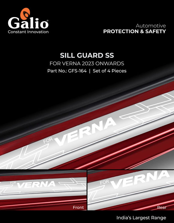 Galio Sill Guard Compatible With Hyundai Verna 2020 Onwards - Set of 4 Pcs.