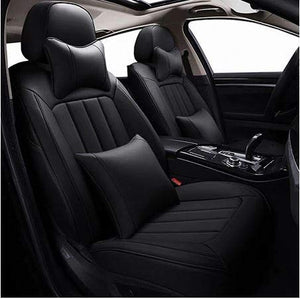 Leatherette Custom Fit Front and Rear Car Seat Covers Compatible with Toyota Innova Crysta, (Black)