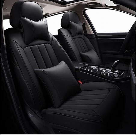 Leatherette Custom Fit Front and Rear Car Seat Covers Compatible with Tata Indica Vista Black