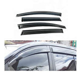 Side Rain Door Visor Compatible with Volkswagen Ameo, Set of 4 [Black]