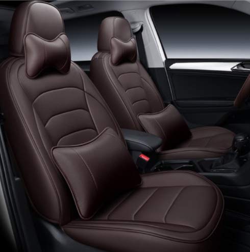 Leatherette Custom Fit Front and Rear Car Seat Covers Compatible with Toyota Etios Coffee
