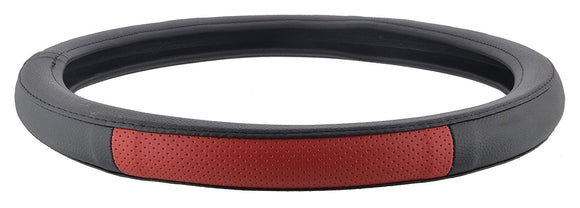 ExtraPGrip Anti-Slip Car Steering Wheel Cover Compatible with Renault Kwid, (Black/Red)