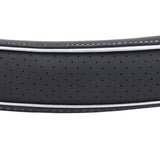 ExtraGrip2piping Anti-Slip Car Steering Wheel Cover Compatible with Tata Nano, (Black/Silver)