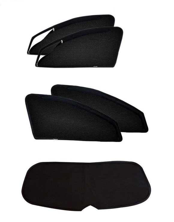 ZipCombo Side Window Magnetic Zipper Sun Shades with Rear Window Sun Shades Compatible with Maruti Suzuki Baleno (2015-2020), Set of 5