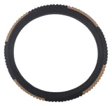EleganceGrip Anti-Slip Car Steering Wheel Cover Compatible with Skoda Rapid, (Black/Beige)